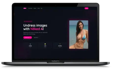 n8ked website displayed on a Macbook