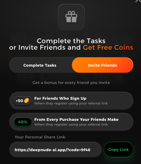 Earn Coins Invite Friends