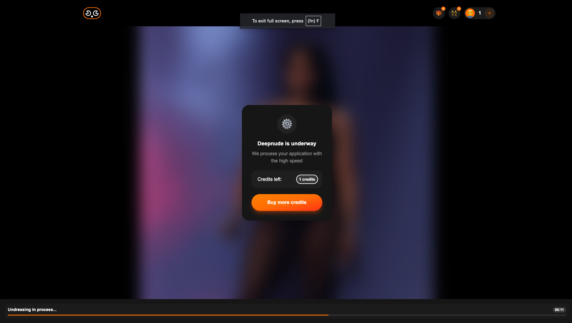 Undressing In Process