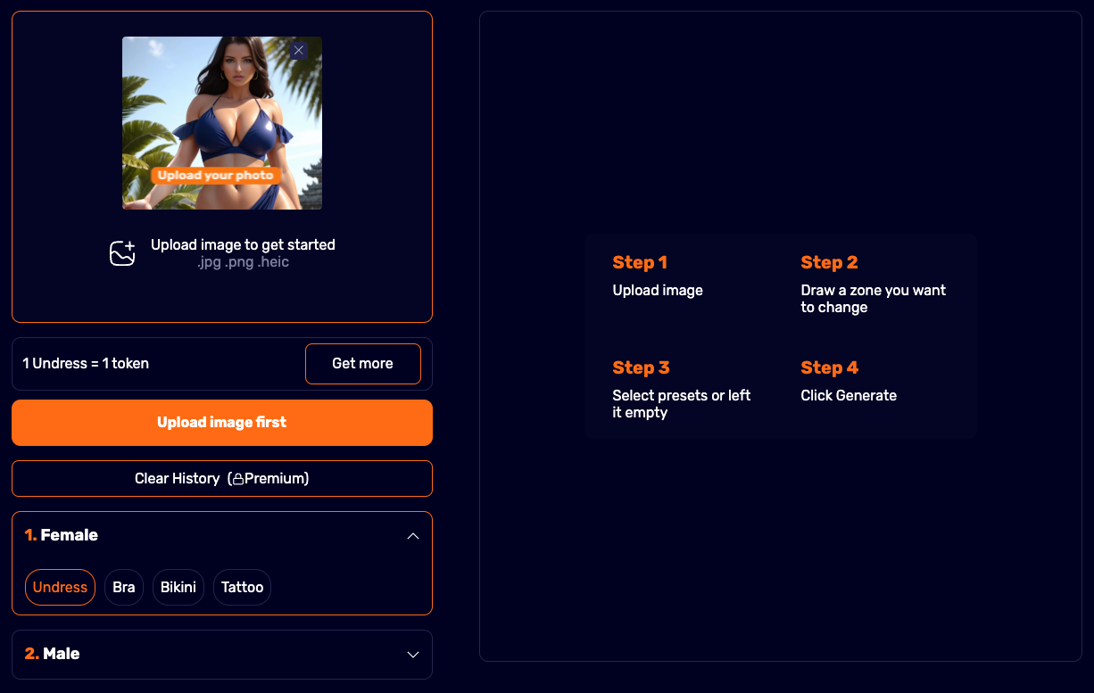 Undress Screen